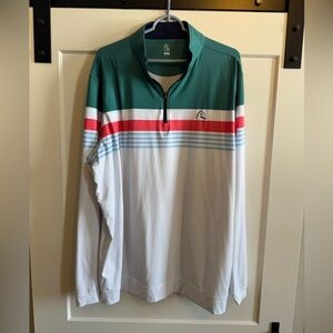 Rhoback Performance Quarterzip - XXL - Green/White